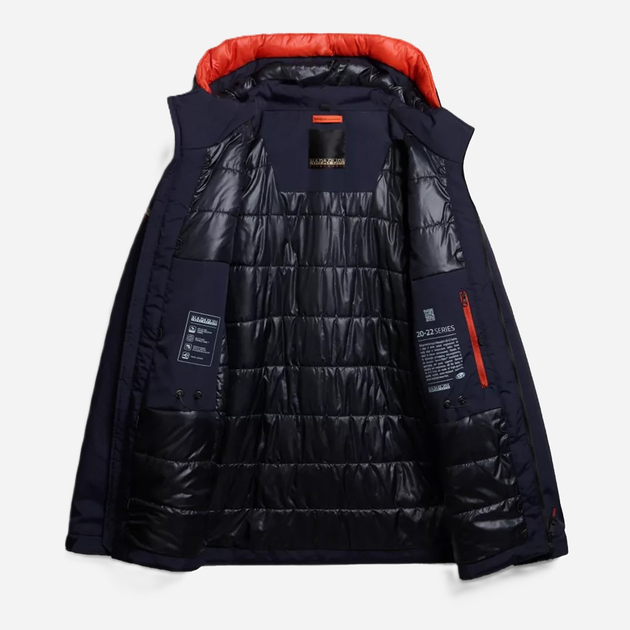 Куртка демісезонна з капюшоном чоловіча Napapijri 20-22 NP0A4HEK1761002 XL Темно-синя (800070311994) - зображення 8