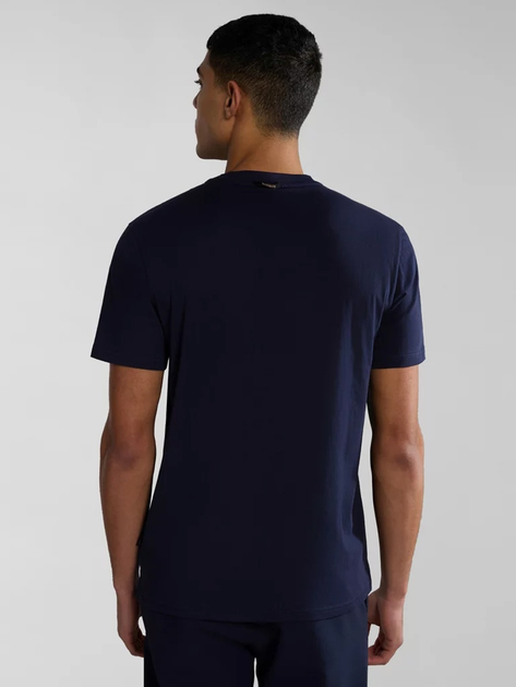 Футболка бавовняна довга чоловіча Napapijri S-Canada NP0A4HQM1761 XL Темно-синя (800070320933) - зображення 2