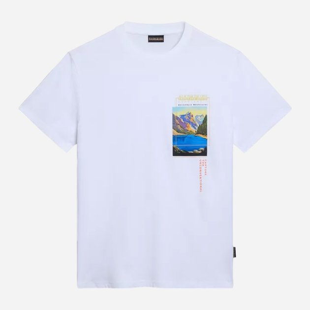 Футболка бавовняна довга чоловіча Napapijri S-Canada NP0A4HQM0021 2XL Біла (800070320939) - зображення 5