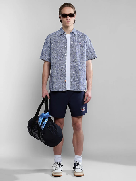 Сорочка бавовняна літня чоловіча Napapijri G-Ronge NP0A4HX1F3O1 XL Синя (800070320991) - зображення 3