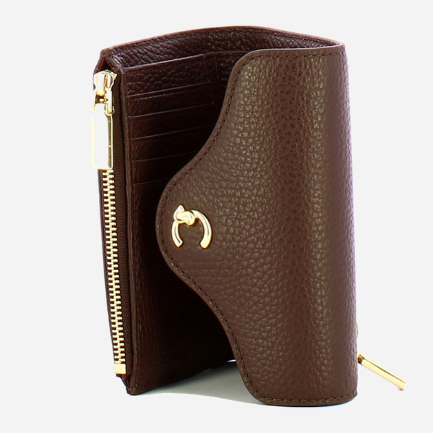 Portfel damski skórzany Coccinelle C-Me E2SSL11D621 W20 Ciemnobrązowy (800070346066) - obraz 3