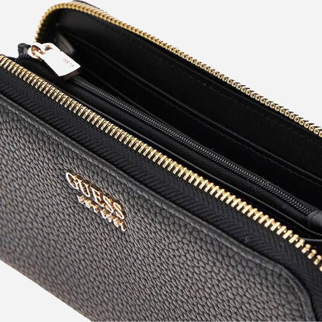 Гаманець жіночий зі штучної шкіри Guess Brenton SWPG9648146 Чорний (800070344444) - зображення 3