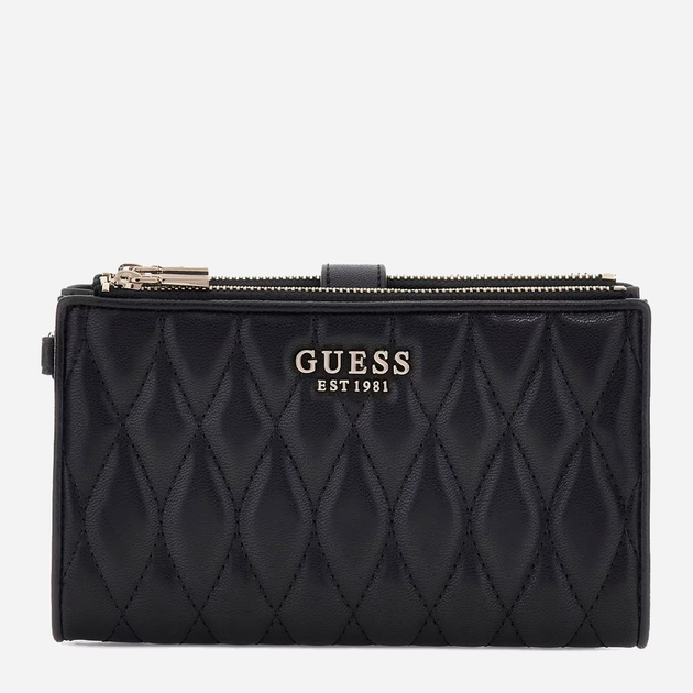 Гаманець жіночий зі штучної шкіри Guess Valla SWQG8122157 Чорний (800070344449) - зображення 1