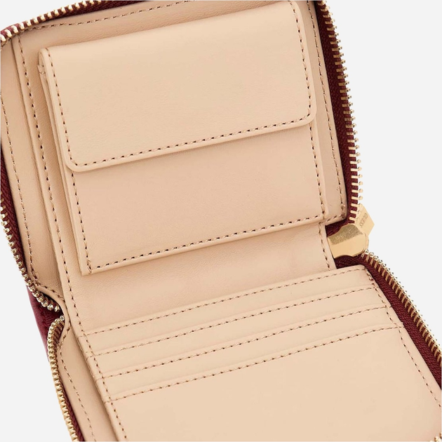 Гаманець жіночий зі штучної шкіри Guess Valla SWQG8122137 Бордовий (800070344447) - зображення 4