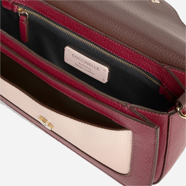 Torebka crossbody damska ze skóry naturalnej Coccinelle C-Me E1T1P120301 732 Czerwona (800070345946) - obraz 4