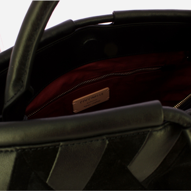 Torebka crossbody damska ze skóry naturalnej duża Coccinelle Lisbet E1T1H180101 001 Czarna (800070345945) - obraz 5