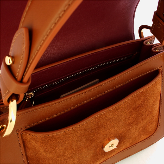 Torebka crossbody damska ze skóry naturalnej mała Coccinelle C-Me E1T1S180201 W11 Brązowa (800070345949) - obraz 5