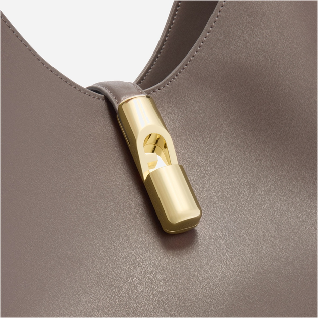 Сумка жіноча з натуральної шкіри середня Furla Goccia WB01499BX31044283S1007 Сіра (800070349502) - зображення 4