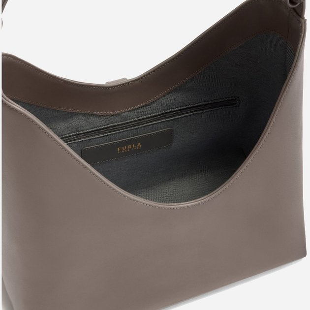 Сумка жіноча з натуральної шкіри середня Furla Goccia WB01499BX31044283S1007 Сіра (800070349502) - зображення 5
