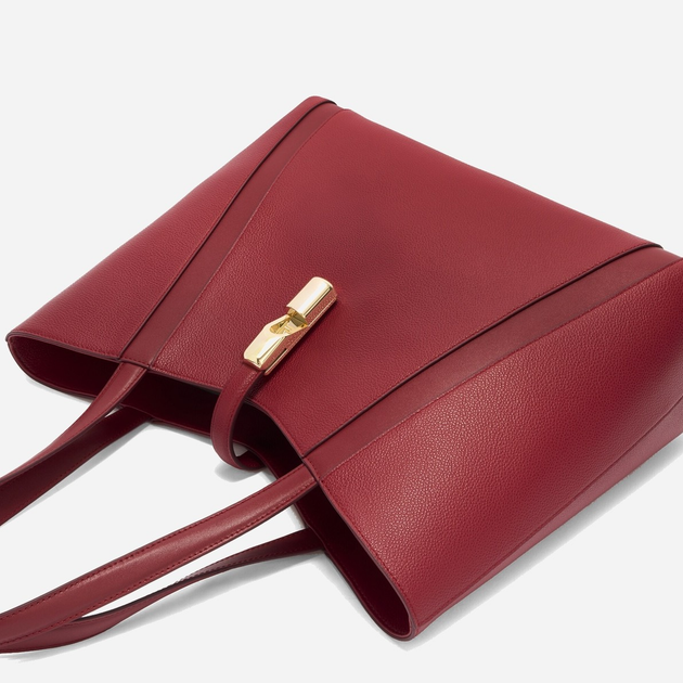 Сумка шопер жіноча з натуральної шкіри середня Furla Goccia WB01788BX3353CGQ001007 Бордова (800070349600) - зображення 3