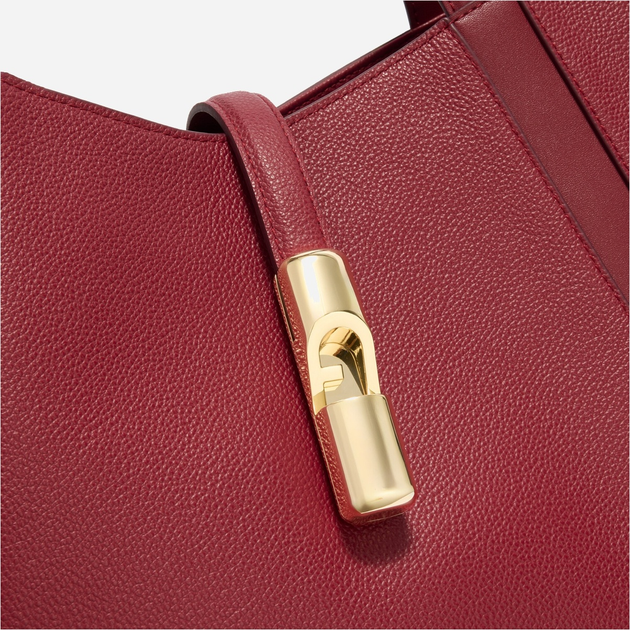 Сумка шопер жіноча з натуральної шкіри середня Furla Goccia WB01788BX3353CGQ001007 Бордова (800070349600) - зображення 4