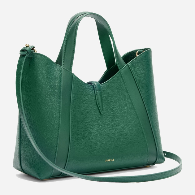 Сумка крос-боді через плече жіноча з натуральної шкіри середня Furla Goccia WB01789BX33534282S1007 Зелена (800070349617) - зображення 2