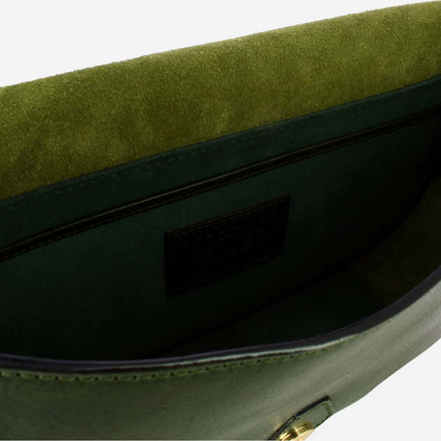 Torebka crossbody damska ze skóry naturalnej na szerokim pasku The Bridge Isadora 045325D3 I2 Zielona (800070346574) - obraz 5