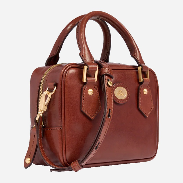 Torebka crossbody damska ze skóry naturalnej mała The Bridge Stodo 04540501 14 Brązowa (800070346578) - obraz 4