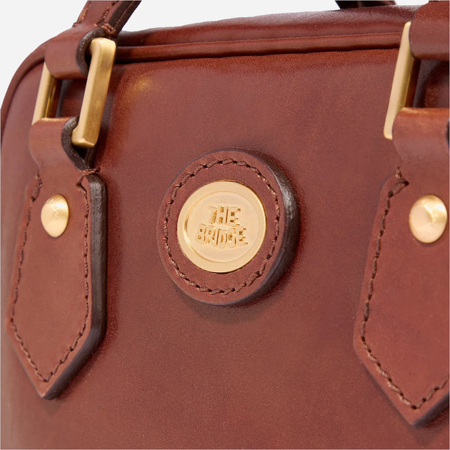 Torebka crossbody damska ze skóry naturalnej mała The Bridge Stodo 04540501 14 Brązowa (800070346578) - obraz 6