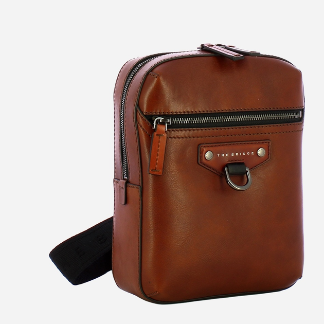 Torba przez ramię męska ze skóry naturalnej The Bridge Iacopo 056915EX 1A Brązowa (800070346589) - obraz 3