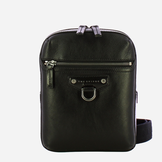 Torba przez ramię męska ze skóry naturalnej The Bridge Iacopo 056915EX 7R Czarna (800070346590) - obraz 1