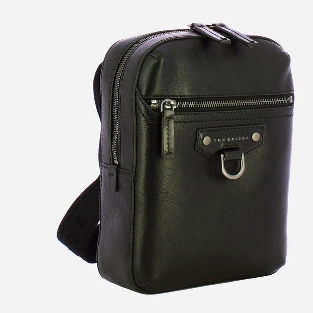 Torba przez ramię męska ze skóry naturalnej The Bridge Iacopo 056915EX 7R Czarna (800070346590) - obraz 3