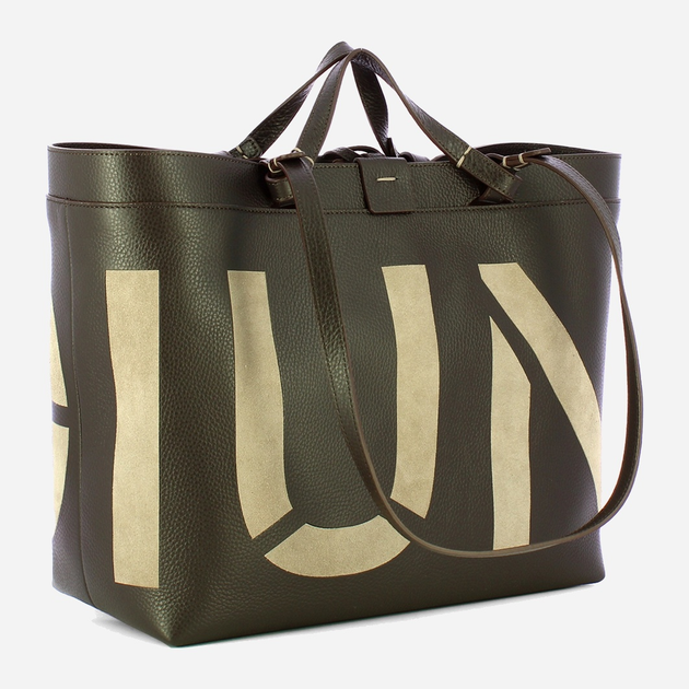 Torebka shopper ze skóry naturalnej Iuntoo Sibilla 191102 Brązowa (800070346757) - obraz 3