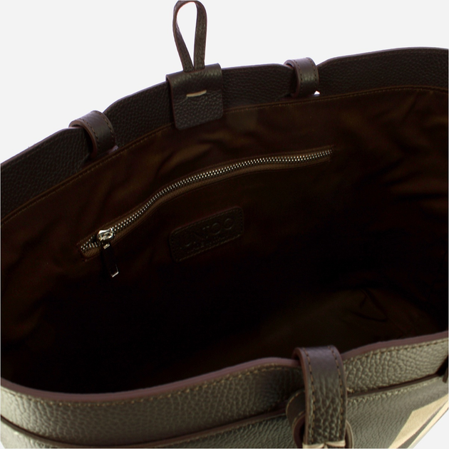 Torebka shopper ze skóry naturalnej Iuntoo Sibilla 191103 Brązowa (800070346758) - obraz 4