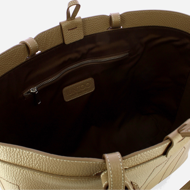 Torebka shopper ze skóry naturalnej Iuntoo Sibilla 191202 Beżowa (800070346760) - obraz 4