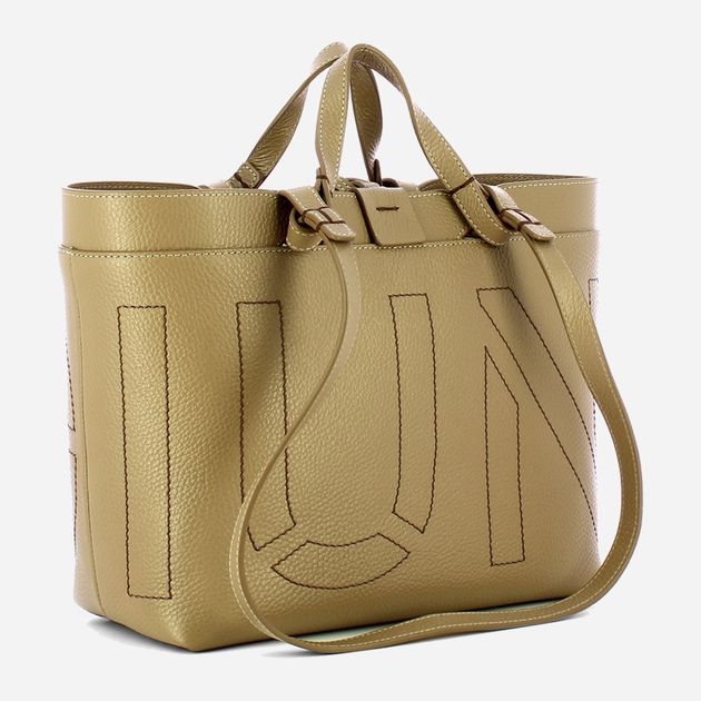 Torebka shopper ze skóry naturalnej Iuntoo Sibilla 191203 Beżowa (800070346762) - obraz 3