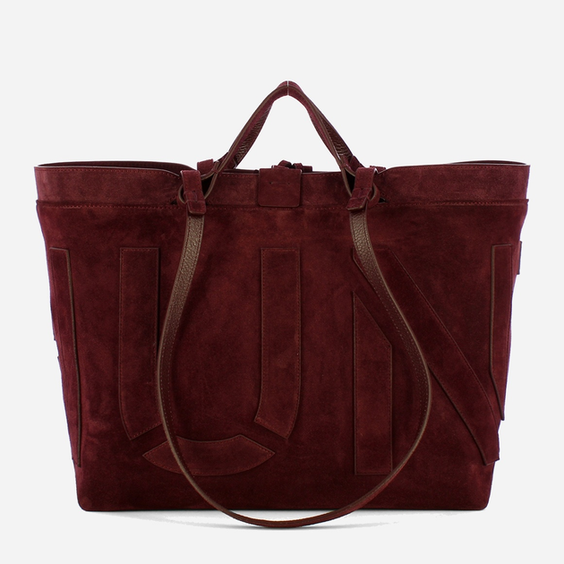 Torebka shopper ze skóry naturalnej Iuntoo Sibilla 191302 Bordowa (800070346766) - obraz 1
