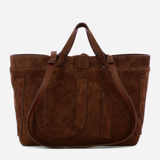 Torebka shopper ze skóry naturalnej Iuntoo Sibilla 191303 Ciemnobrązowa (800070346769) - obraz 1