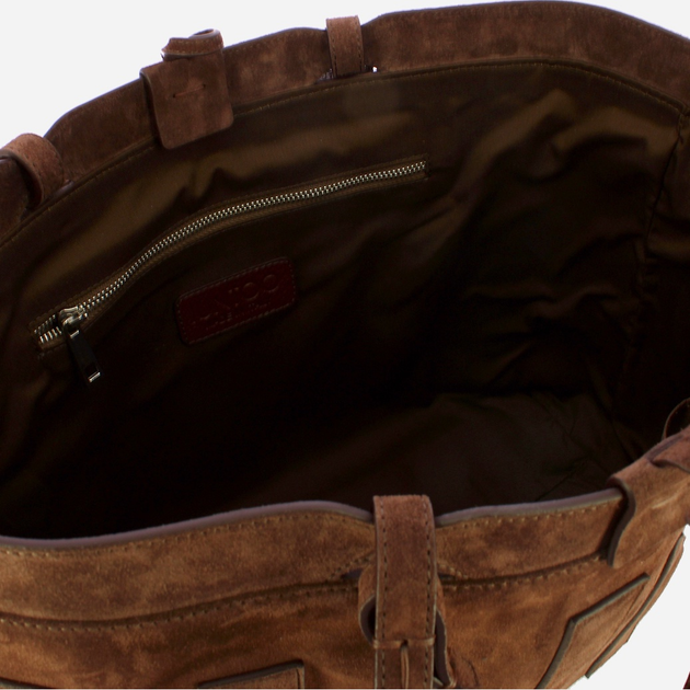 Torebka shopper ze skóry naturalnej Iuntoo Sibilla 191303 Ciemnobrązowa (800070346769) - obraz 4