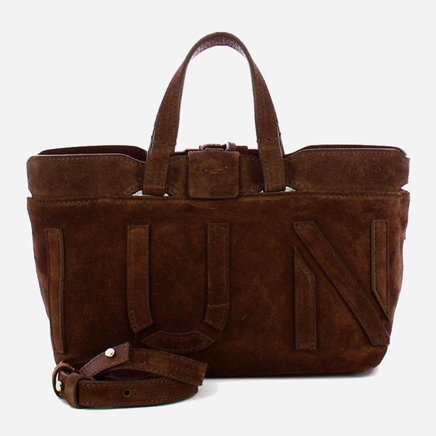 Torebka crossbody damska ze skóry naturalnej mała Iuntoo Sibilla 191304 Ciemnobrązowa (800070346771) - obraz 4