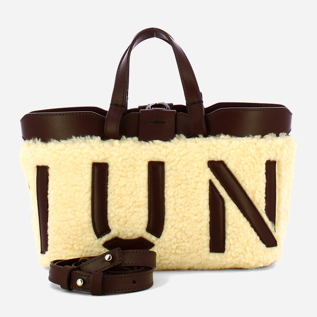 Torebka shopper materiałowa Iuntoo Sibilla 191404 Beżowa (800070346773) - obraz 4