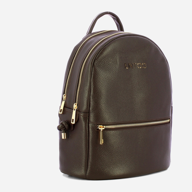 Рюкзак жіночий з натуральної шкіри вміщує формат А4 Iuntoo Giunto 192000 Темно-коричневий (800070347417) - зображення 3