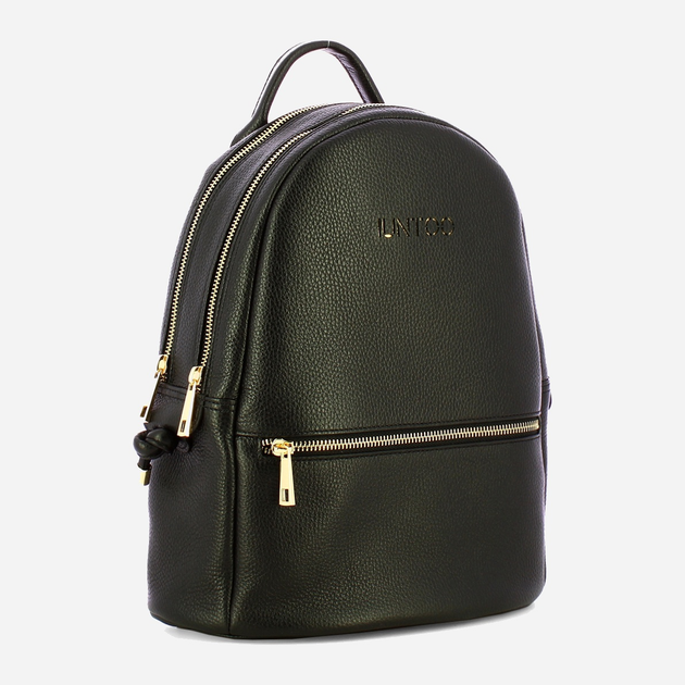 Рюкзак жіночий з натуральної шкіри вміщує формат А4 Iuntoo Giunto 192000 Чорний (800070347419) - зображення 3