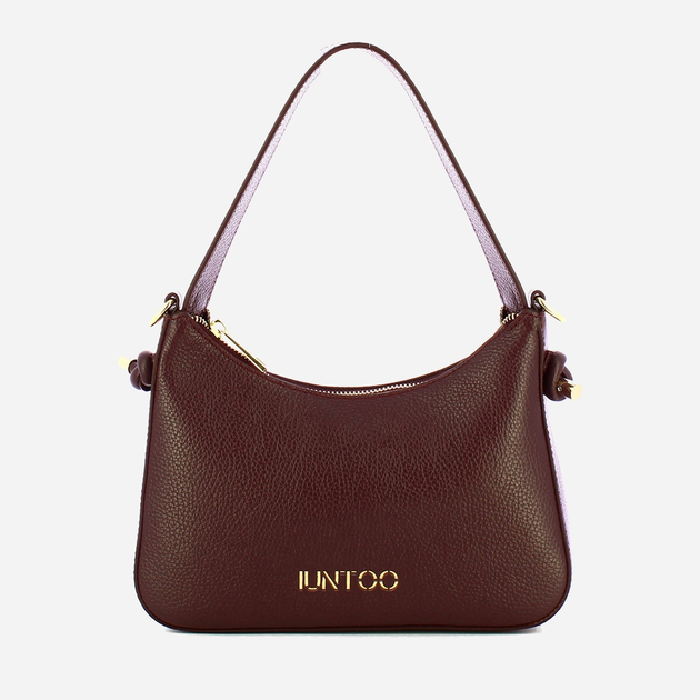 Torebka crossbody damska ze skóry naturalnej mała Iuntoo Giunto 193002 Bordowa (800070347408) - obraz 1