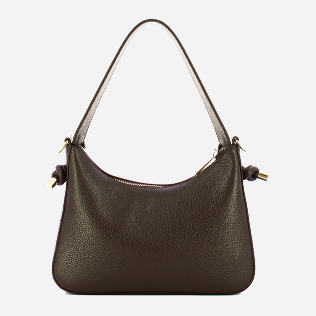 Torebka crossbody damska ze skóry naturalnej mała Iuntoo Giunto 193002 Ciemnobrązowa (800070347407) - obraz 2