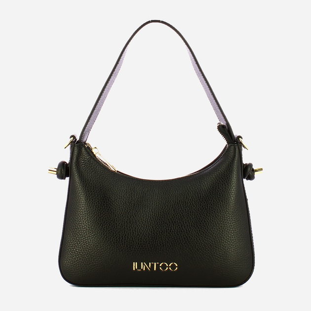 Torebka crossbody damska ze skóry naturalnej mała Iuntoo Giunto 193002 Czarna (800070347411) - obraz 1