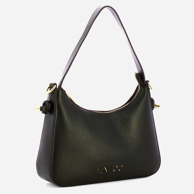Torebka crossbody damska ze skóry naturalnej mała Iuntoo Giunto 193002 Czarna (800070347411) - obraz 3