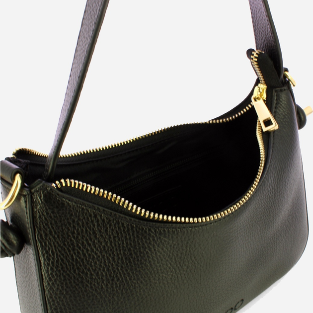 Torebka crossbody damska ze skóry naturalnej mała Iuntoo Giunto 193002 Czarna (800070347411) - obraz 5