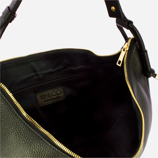 Torebka bagietka damska ze skóry naturalnej Iuntoo Giunto 193100 Czarna (800070347431) - obraz 4