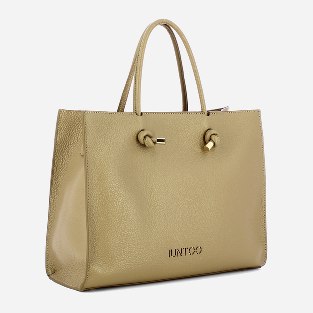 Torebka shopper ze skóry naturalnej Iuntoo Giunto 195001 Beżowa (800070347422) - obraz 2