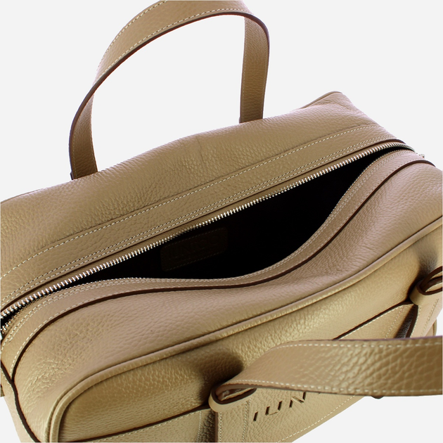 Torebka crossbody damska ze skóry naturalnej duża Iuntoo Priora 197001 Beżowa (800070346785) - obraz 5