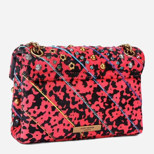 Сумка крос-боді через плече жіноча з натуральної шкіри маленька Kurt Geiger Kensington 3582255189 55 Червона (800070350183) - зображення 3