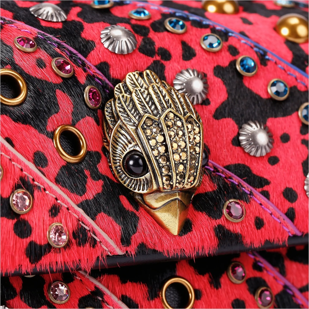 Сумка крос-боді через плече жіноча з натуральної шкіри маленька Kurt Geiger Kensington 3582255189 55 Червона (800070350183) - зображення 6