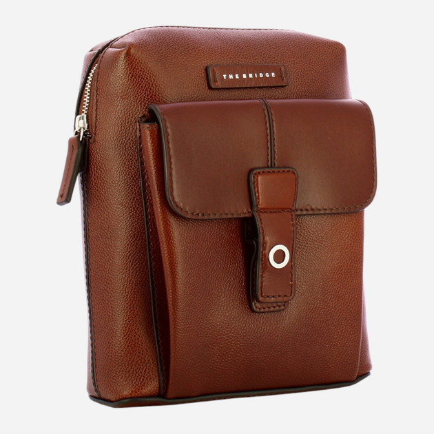 Сумка крос-боді через плече чоловіча з натуральної шкіри The Bridge Biagio 454612AG 90 Коричнева (800070314124) - зображення 3
