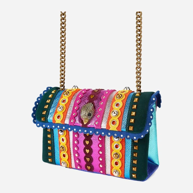 Torebka crossbody damska ze skóry naturalnej mała z łańcuszkiem Kurt Geiger Kensington 4697099109 99 Wielobarwna (800070350189) - obraz 5