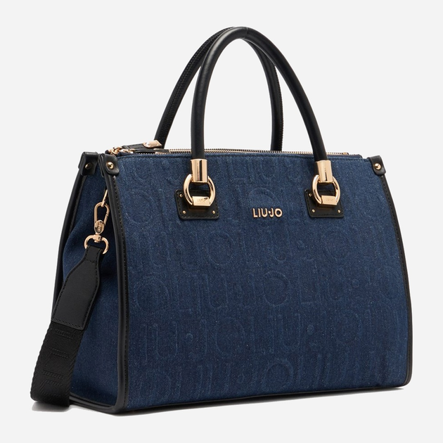 Сумка крос-боді через плече жіноча зі штучної шкіри середня Liu Jo AF5008D0001 94024 Темно-синя (800070345536) - зображення 3