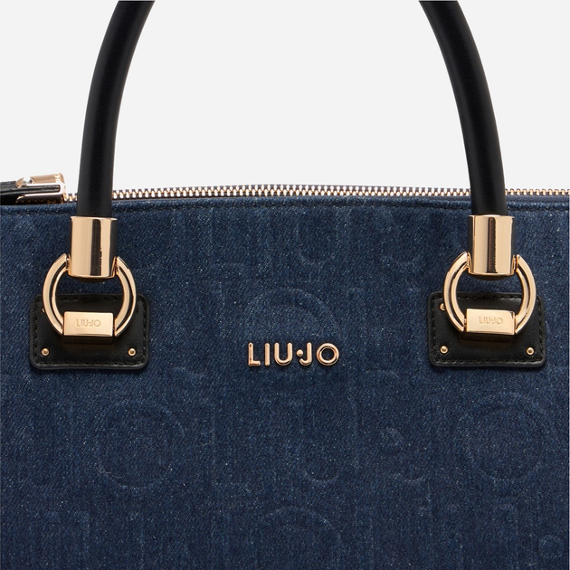 Сумка крос-боді через плече жіноча зі штучної шкіри середня Liu Jo AF5008D0001 94024 Темно-синя (800070345536) - зображення 4
