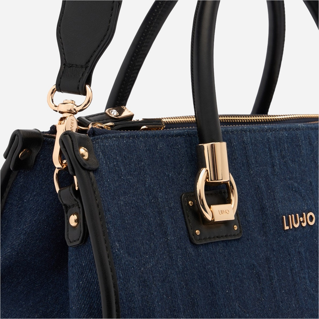 Сумка крос-боді через плече жіноча зі штучної шкіри середня Liu Jo AF5008D0001 94024 Темно-синя (800070345536) - зображення 5