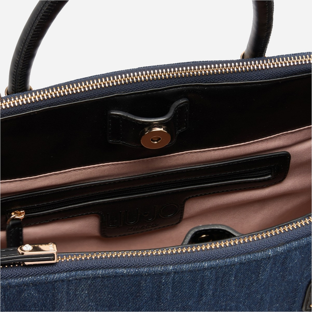 Сумка крос-боді через плече жіноча зі штучної шкіри середня Liu Jo AF5008D0001 94024 Темно-синя (800070345536) - зображення 6