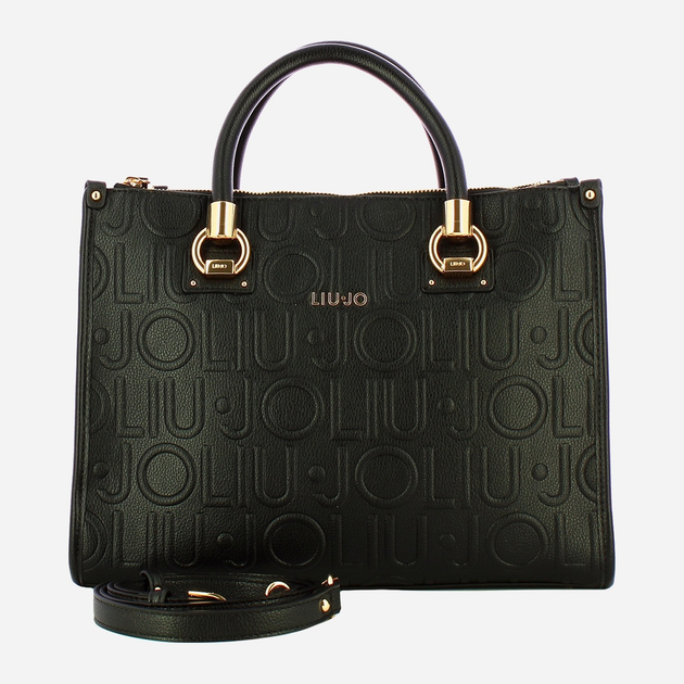 Сумка крос-боді через плече жіноча зі штучної шкіри середня Liu Jo AF5008E0538 22222 Чорна (800070345523) - зображення 4